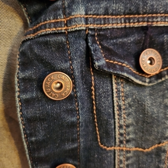 Cat & Jack Girl's Jean Jacket Vest, Size M 7/8 EUC - Picture 3 of 4